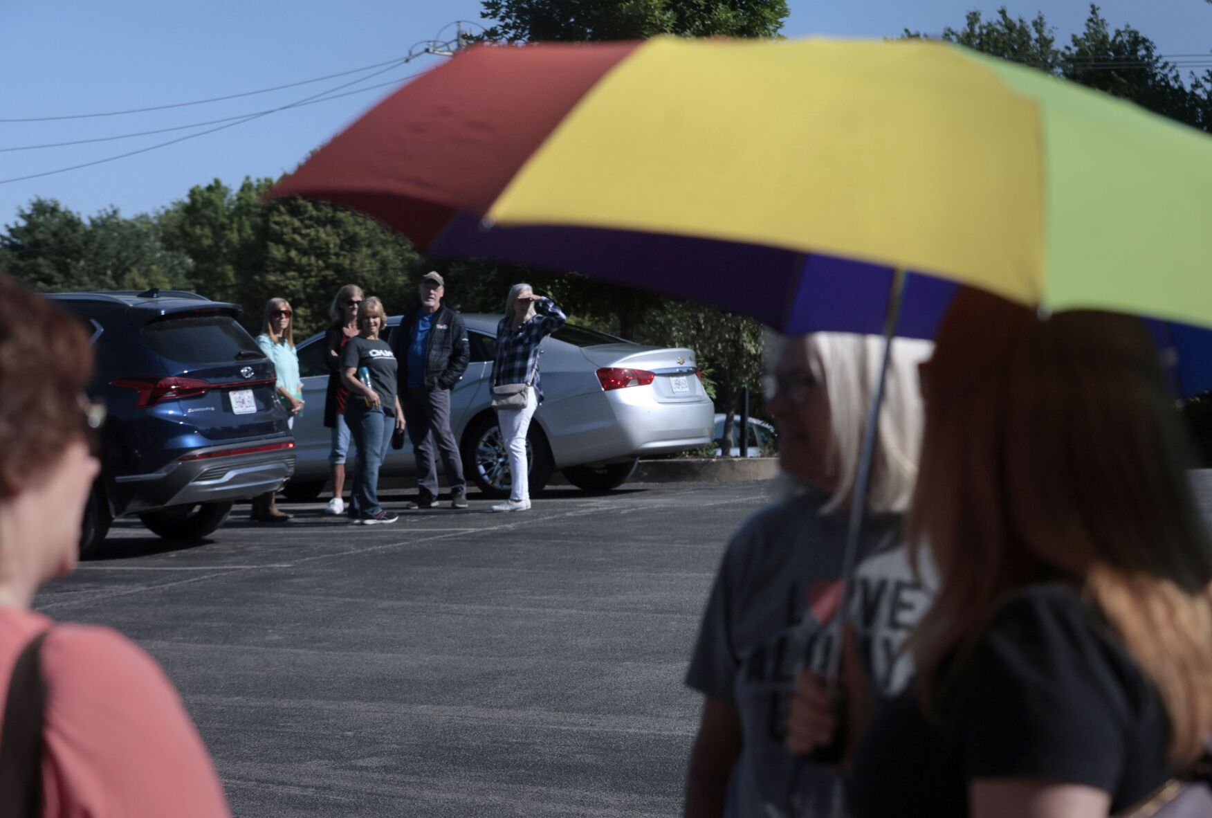 Protest over gender at St. Charles City-County Library Spencer Road Branch